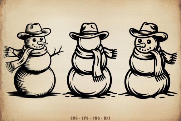 Christmas Cowboy Snowman SVG Bundle Review: A Festive Embroidery Design