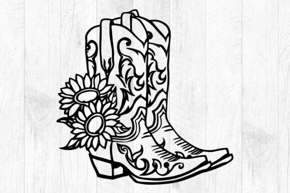 Cowboy Boots with Flowers Svg File Review for Real Projects