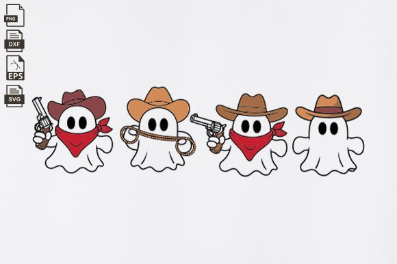 Cowboy Ghosts SVG: A Spooky Yet Stylish Embroidery Design