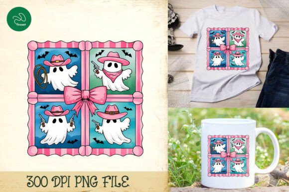 Cute Cowboy Ghost SVG Clipart PNG Review for Embroidery Projects