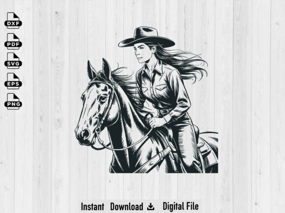 Embroidery Review: Cowboy on Horse SVG Silhouette File