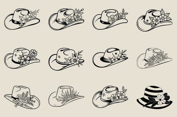 Embroidery Review: Hat with Flower Svg Bundle, Cowboy Hat