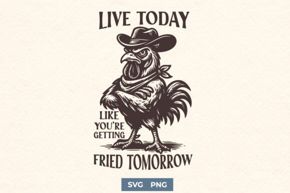 Funny Cowboy Chicken SVG: A Bold Design for Farmhouse Flair