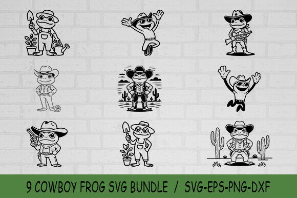 Vintage Cowboy Frog Svg Bundle: A Timeless Embroidery Design for Real Projects