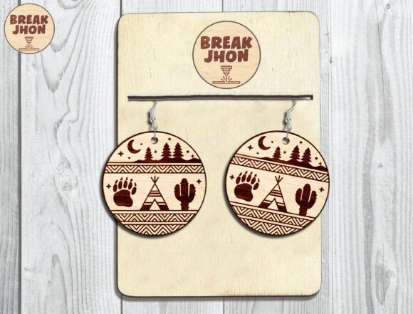Western Pattern Earring SVG for Real Embroidery Projects